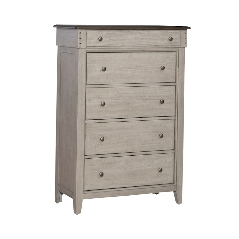 Liberty Furniture Ivy Hollow Mantle Storage Bed, Dresser & Mirror, Chest, Night Stand - King, Queen