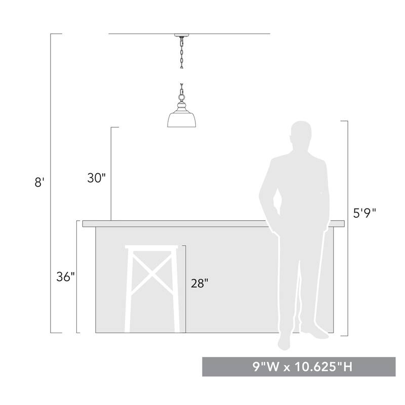 Golden Lighting 0316-M1L Holmes 9" Wide Mini Pendant