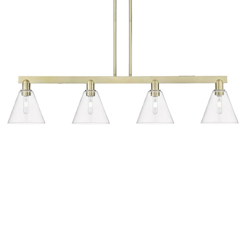 Innovations Lighting 716-4I-11-51 Berkshire Glass Linear Berkshire - Antique Brass / Clear
