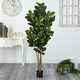 preview thumbnail 3 of 1, 5.5' Oak Artificial Tree UV Resistant (Indoor/Outdoor) - 6"