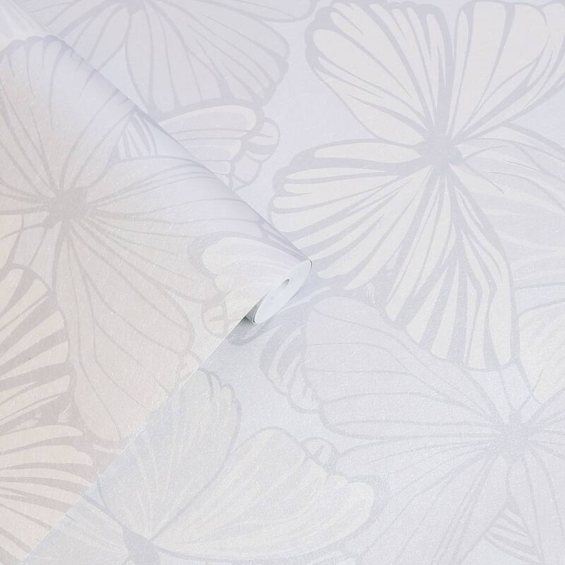 Laura Ashley Butterfly Garden Sugared Grey Wallpaper Bed Bath & Beyond 36763591