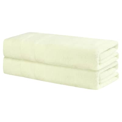 Striped 2-Piece Cotton Bath Towels, Absorbent and Light Weight Towels for Bathroom, Hotel, Spa 28" x 56"