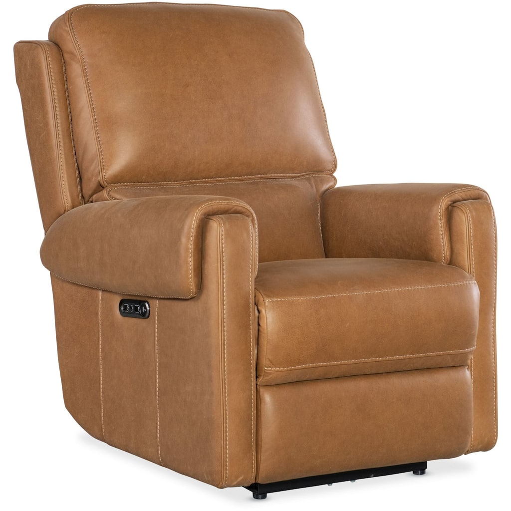 Hooker Furniture SS718-PHZ1 Somers 34" Wide Metal Framed Leather