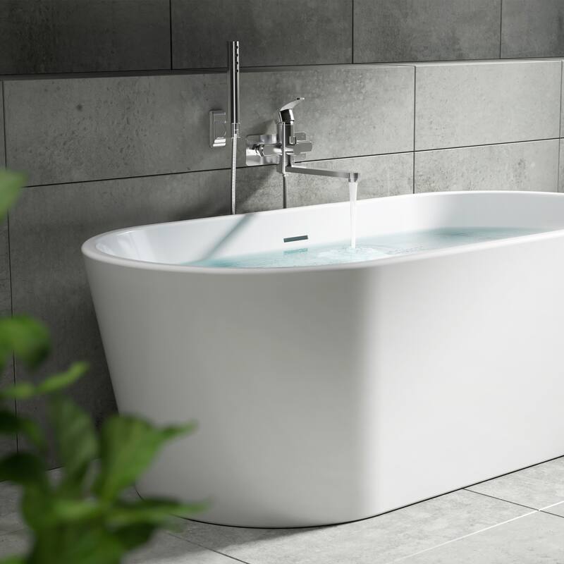 Niagara Highflow Wall Mounted Tub Filler with Pivoting Arm Spout and Handshower Chrome