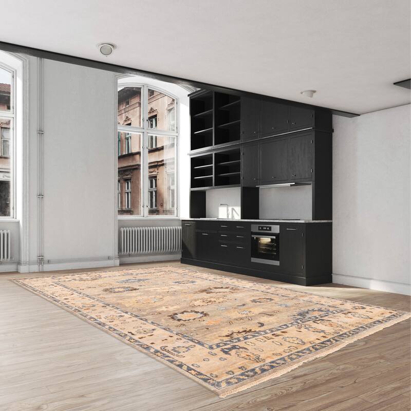 ECARPETGALLERY Hand-knotted Jules Serapi Light Grey Wool Rug - 9'1 x 11'10