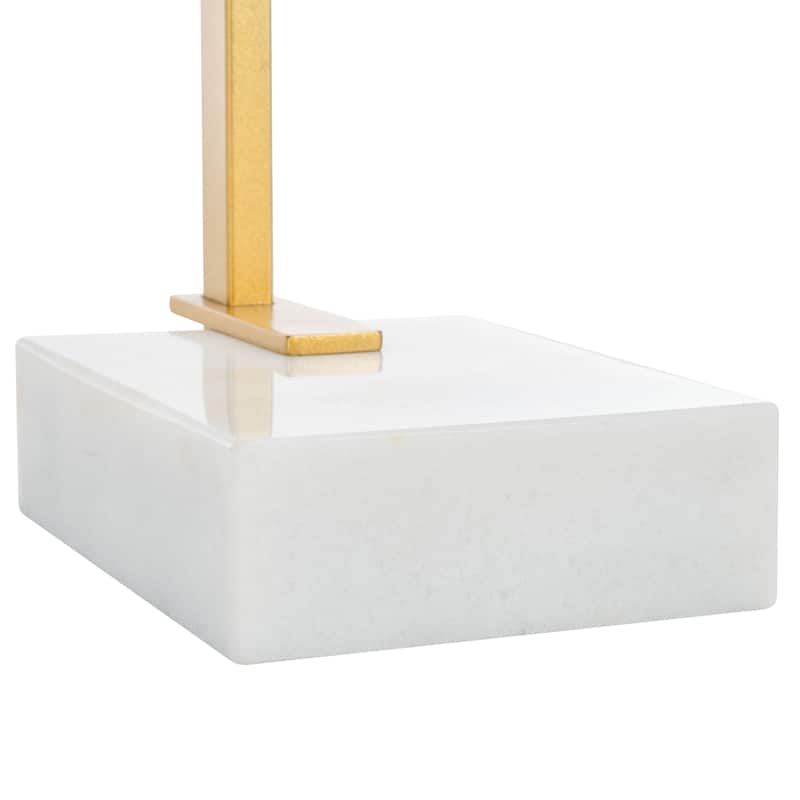 SAFAVIEH Couture Idris Marble Base Drink Table - 11"W x 8"D x 24"H