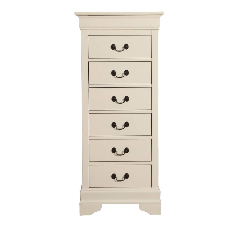 7-Drawer Wooden Bedroom Chest - 51" - Beige