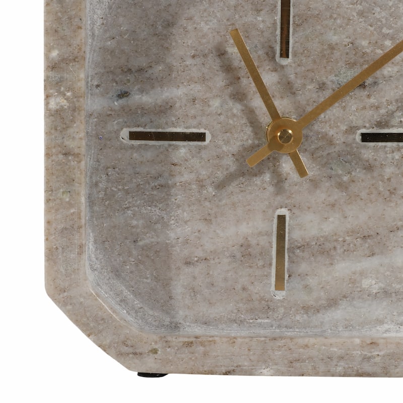 Modern Marble Octagon Decorative Table Clock