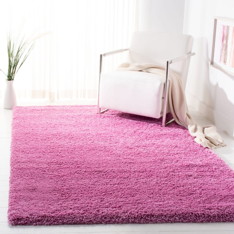SAFAVIEH Santa Monica Shag Einara 2-inch Thick Area Rug - 4' x 6' - Pink - Rectangle
