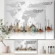 preview thumbnail 5 of 11, Famous Monuments Across World - Art Canvas Print - Grey