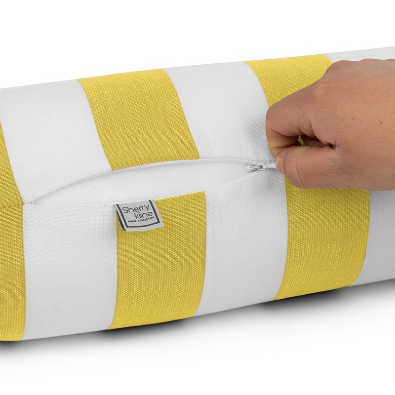 Sherry Kline Indoor/Outdoor Cabana Stripe Set of 2 Neckroll Bolster - N/A