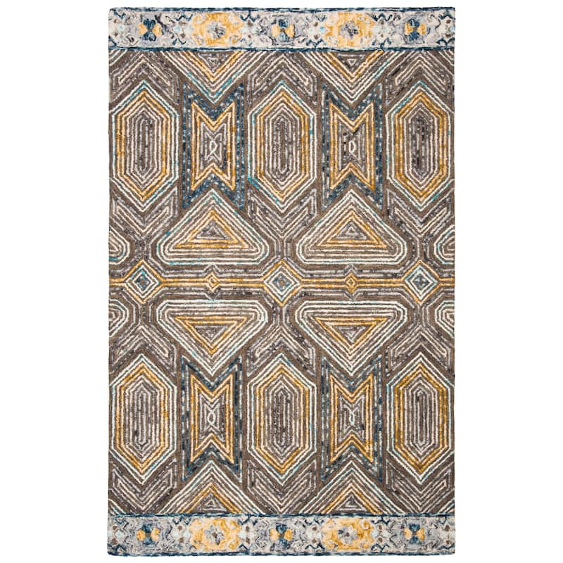 SAFAVIEH Handmade Trace Cristal Geometric Wool Rug