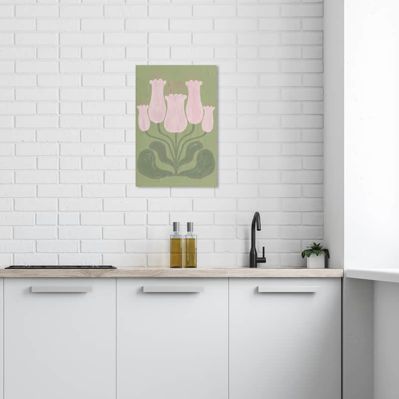 Wynwood Studio Canvas Floral and Botanical Floral Lamps Pink and Light Pink Modern & Contemporary Wall Art Canvas Print - 24 x 16