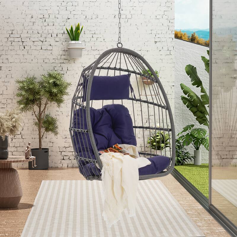 Outdoor Garden rattan Egg Swing Chair
