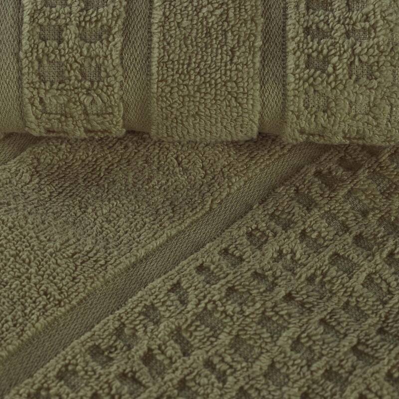 Superior Napa Zero Twist Cotton Soft Waffle Bath Towel Set of 3