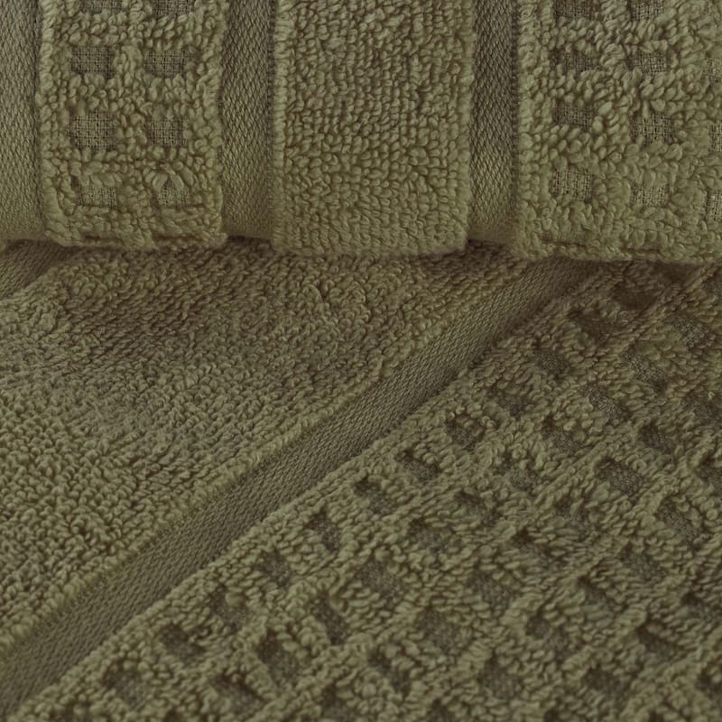 Superior Napa Zero Twist Cotton Waffle 9 Piece Bathroom Towel Set