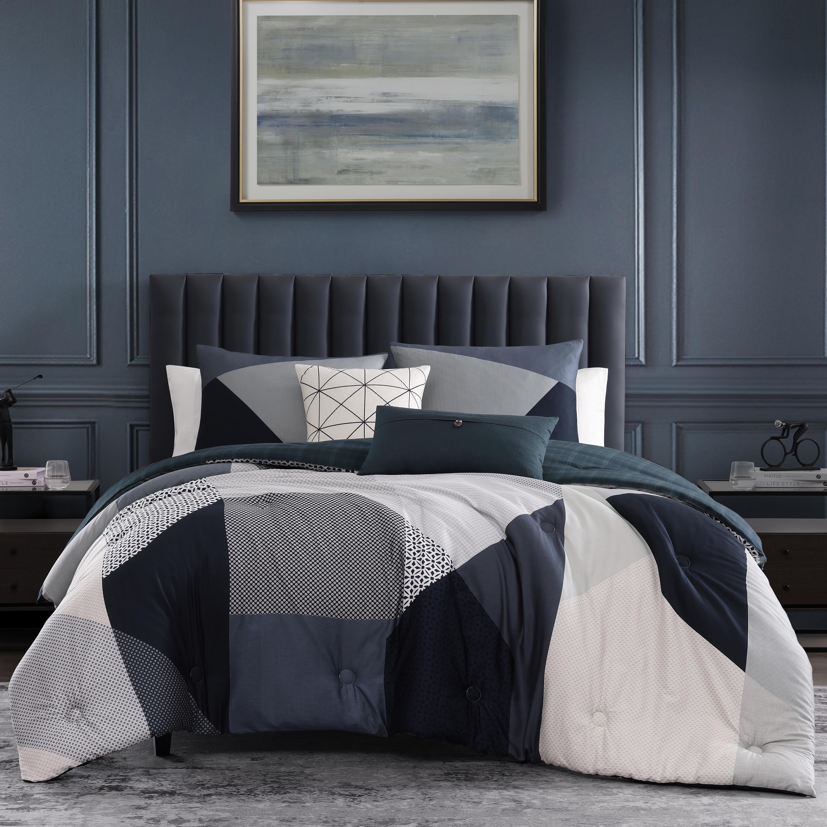 Bebejan Geo Fusion 100% Cotton Sateen 5 Piece Reversible Comforter Set