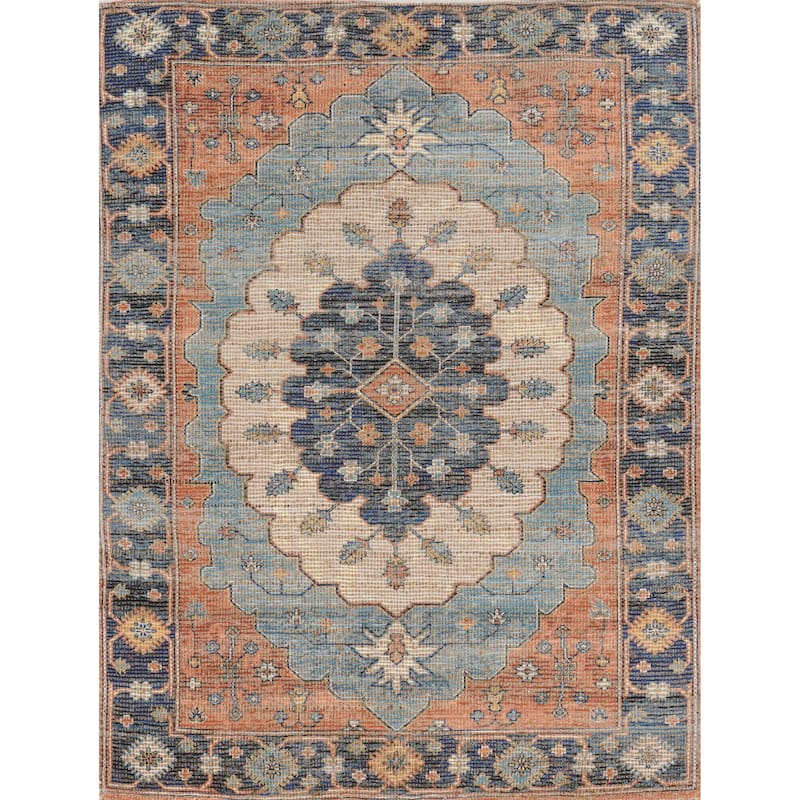 Copper Grove Dali Hand-woven Jute Distressed Rug - 5' x 7' - Rust