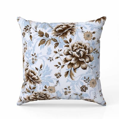 Nature's Canvas Indoor/Outdoor Reversible Throw Pillow Blue and Brown
