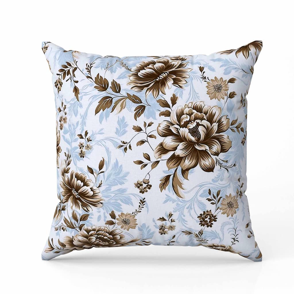 Nature's Canvas Indoor/Outdoor Reversible Throw Pillow Blue and Brown