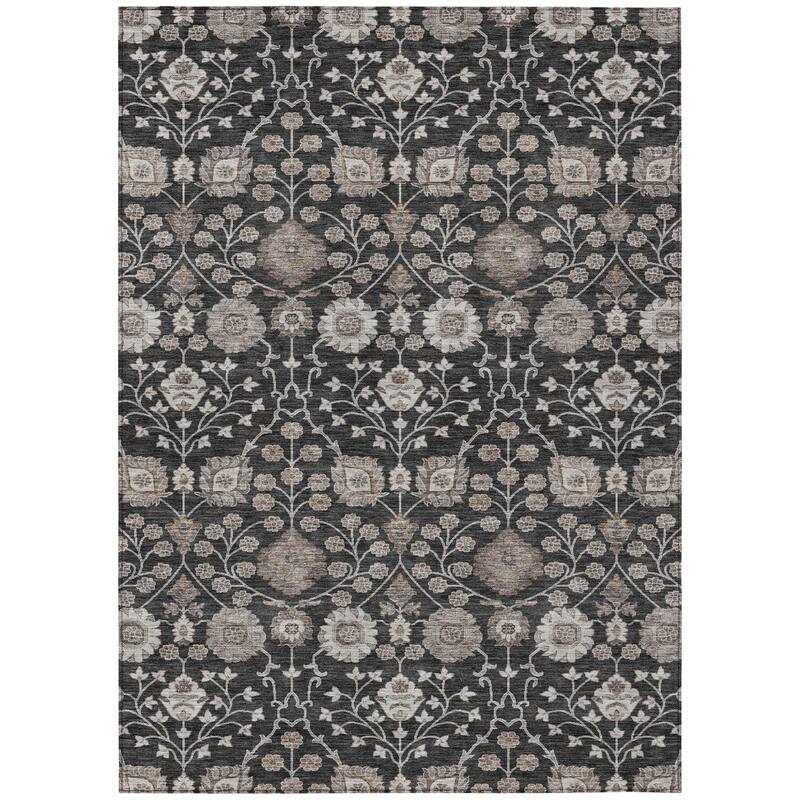 HomeRoots Floral Transitional Rectangle Outdoor Rug