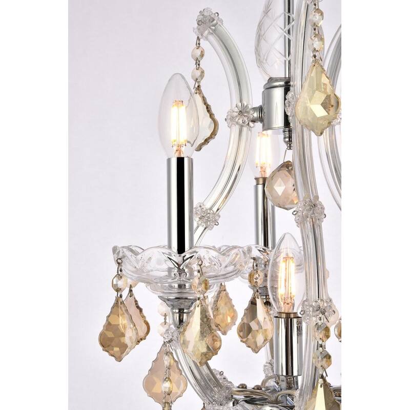 Fleur Illumination Collection Pendant D:12in H:22in Lt:4 Chrome Finish