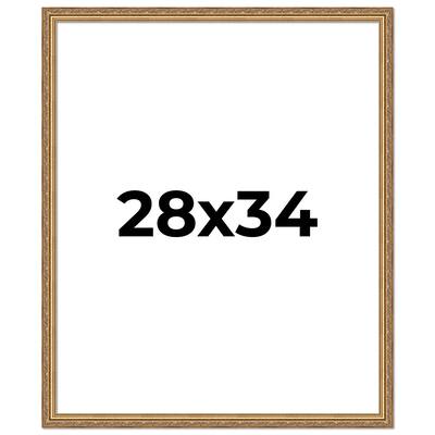 28x34 Frame Red Solid Wood Picture Frame Width 1.75 Inches | Interior Frame Depth 1 13/16 Inches