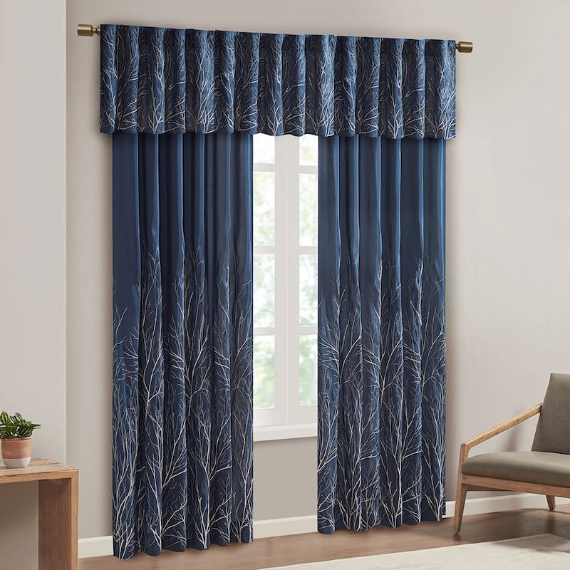 Curtain Panel(Only 1 Pc Panel) - Navy - 84 Inches