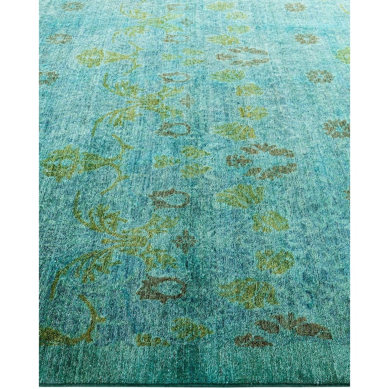 Contemporary Overdyed Wool Hand Knotted Area Rug - 6' 2" x 9' 0"