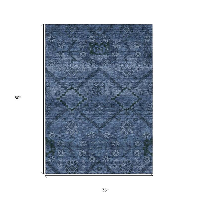 HomeRoots Floral Transitional Rectangle Outdoor Rug