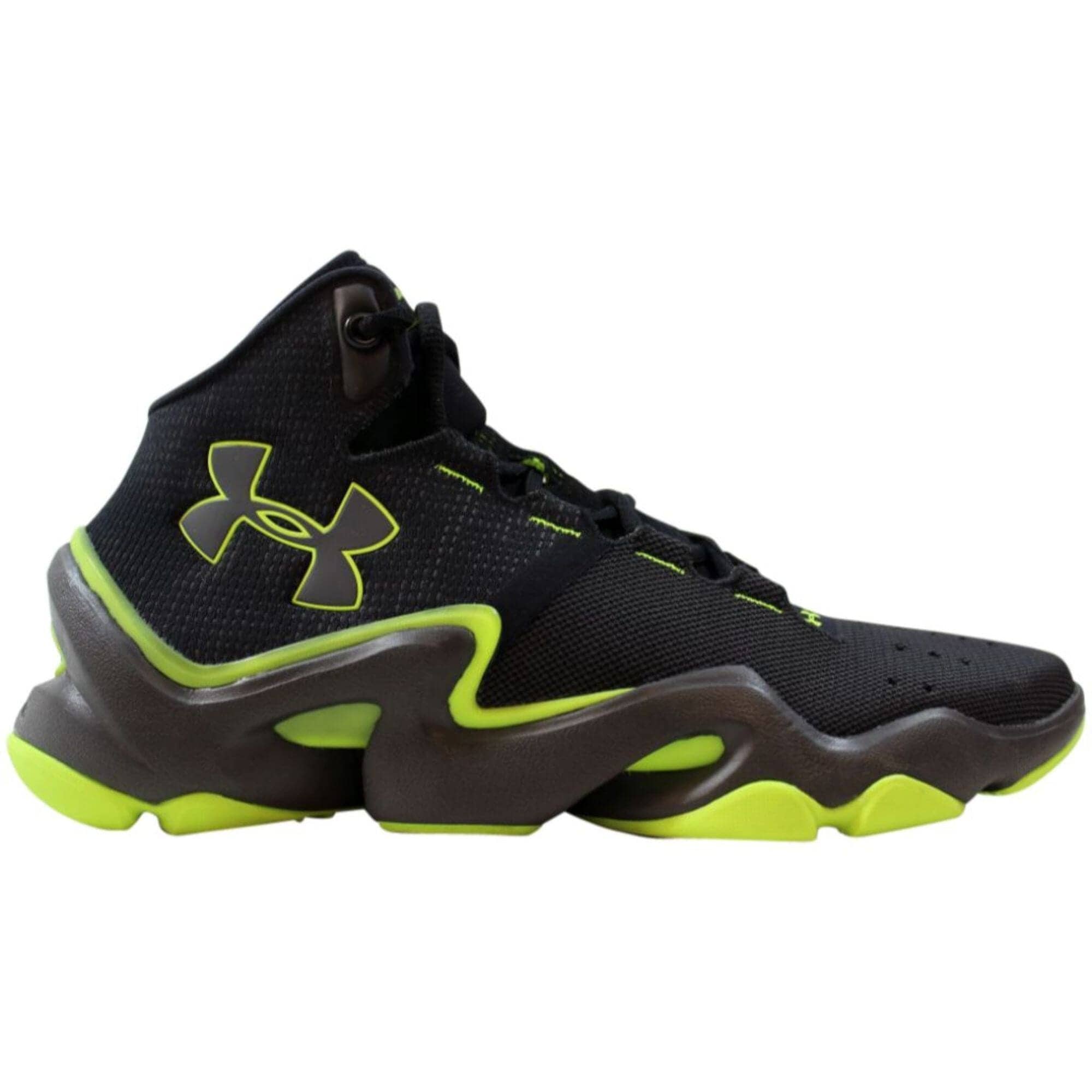 yellow and black under armour shoes