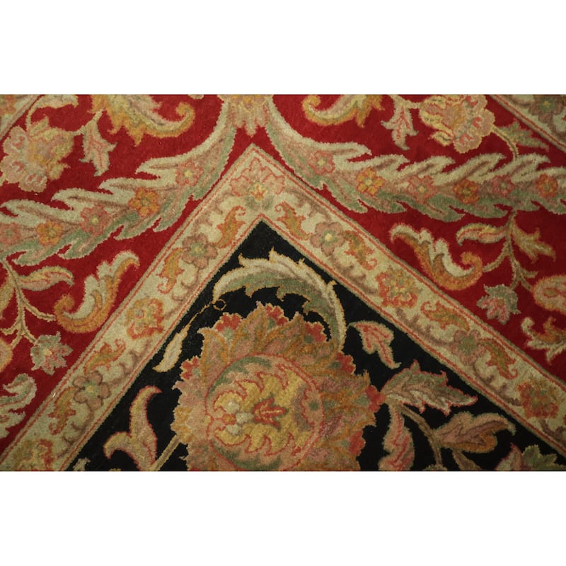 Hand Knotted Oriental 100% Wool Carpet Traditional All-Over Black Heriz (serapi) Area Rug - 9' 10'' X 8' 0''