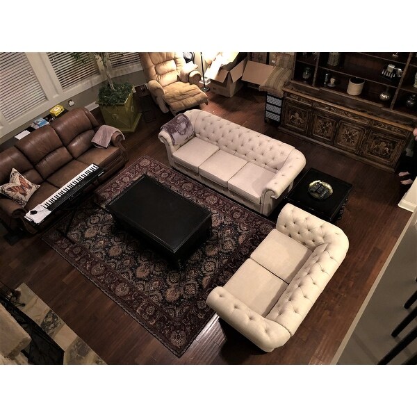 Top Product Reviews For Knightsbridge Beige Fabric Button Tufted
