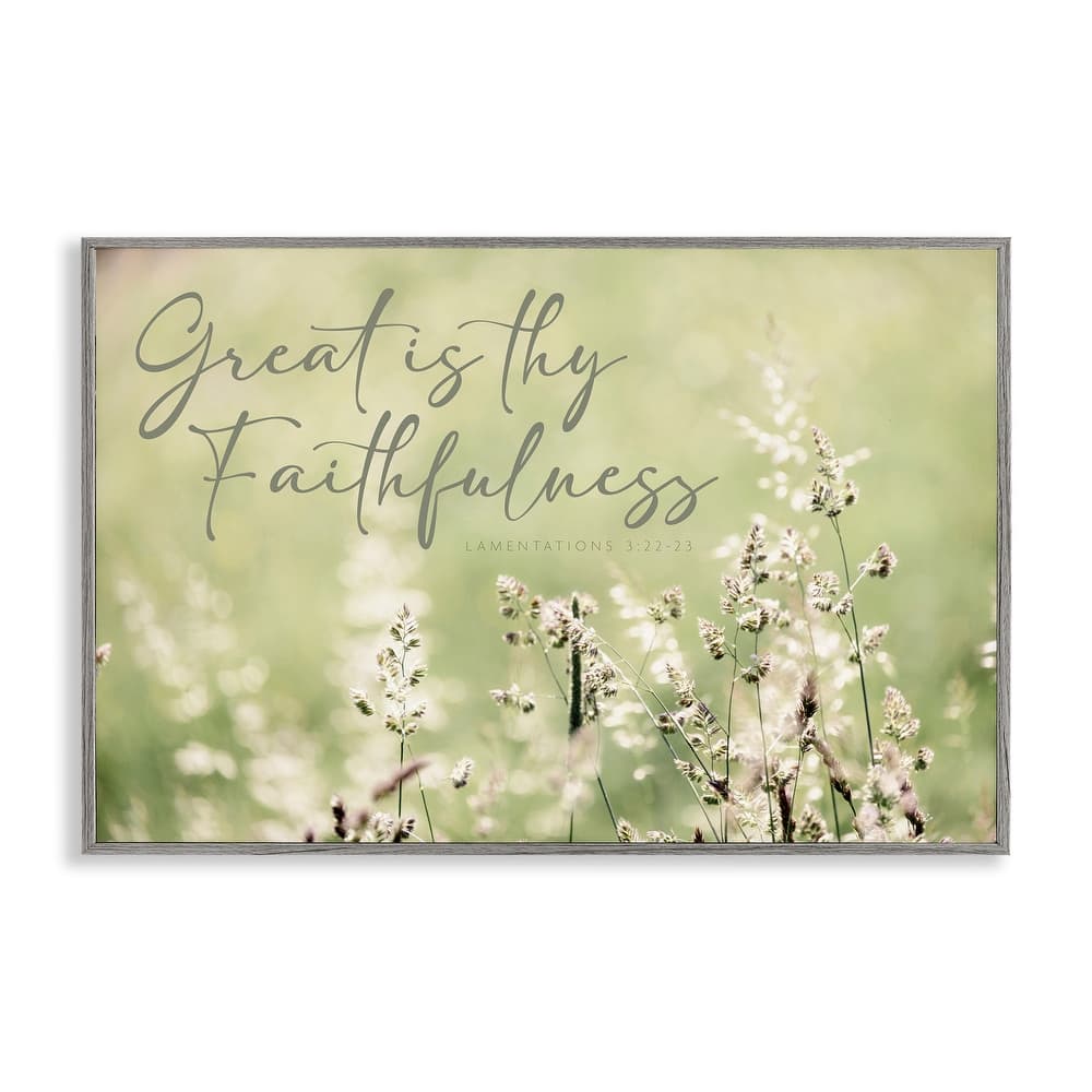 Stupell Spiritual Faithfulness with Florals Framed Giclee Art Design By Erin Marie
