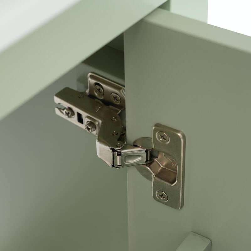 Modern 20-Inch Small Bathroom Vanity Cabinet with Ceramic Basin