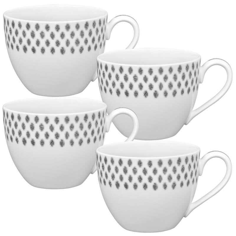 Noritake Hammock Set of 4 Teacups, 10 oz. - Grey