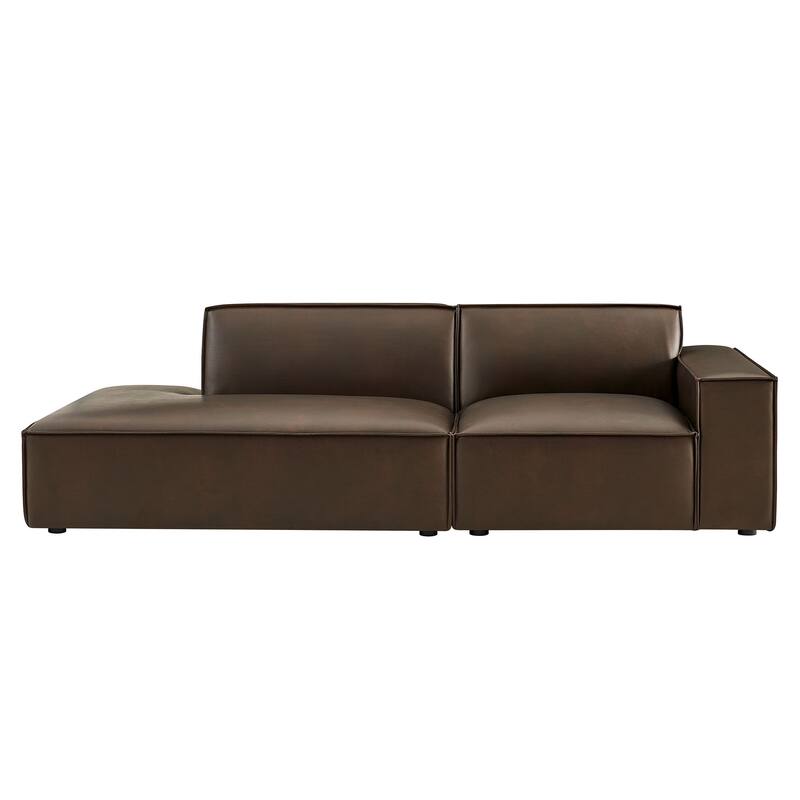 Restore 2-Piece Vegan Leather Modular Loveseat