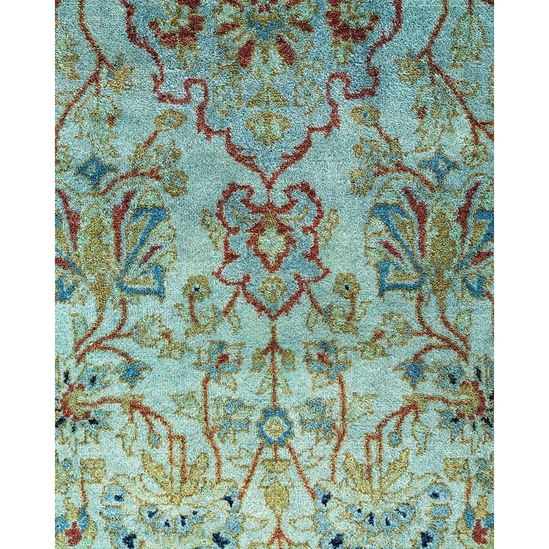 Contemporary Overdyed Wool Hand Knotted Area Rug - 3' 4" x 5' 6"