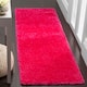 SAFAVIEH Laguna Shag Verdiana Solid Color 2-inch Thick Shag Rug - 2'3" x 8' Runner - Fuchsia
