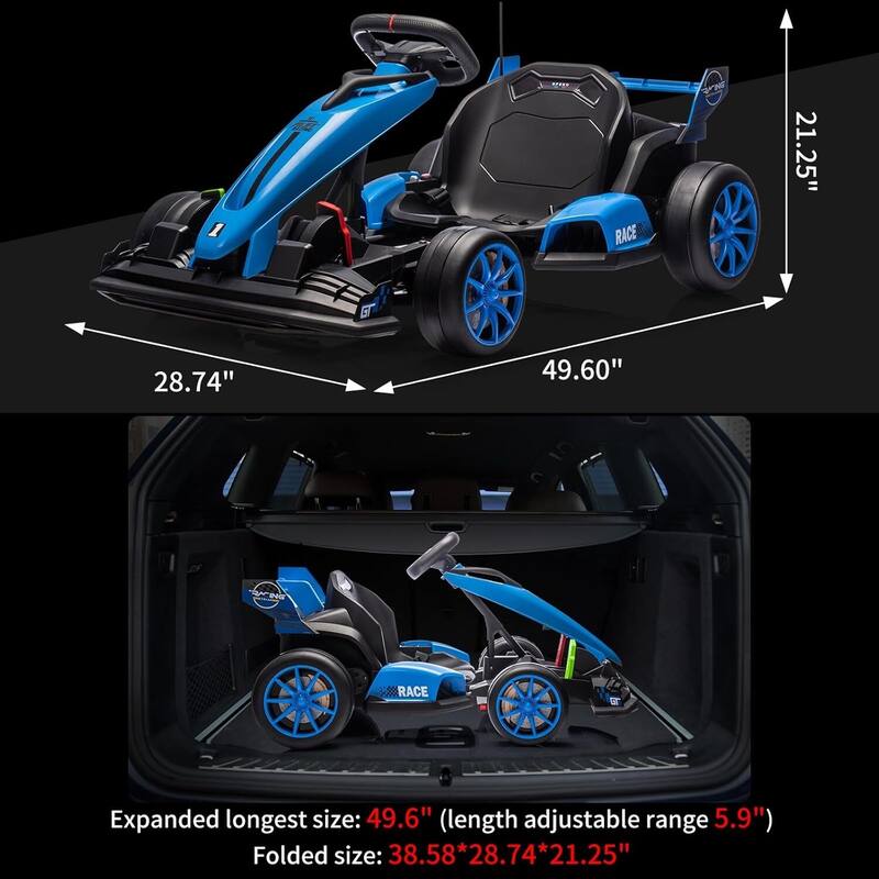 Electric Go Kart Drift Kart Outdoor Race Toy for Kids Best Gifts
