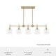 preview thumbnail 13 of 14, Hunter Xidane 5 Light Linear Chandelier - Dining Room, Kitchen Island - Contemporary, Transitional, Mid-Century Modern - 5-Light
