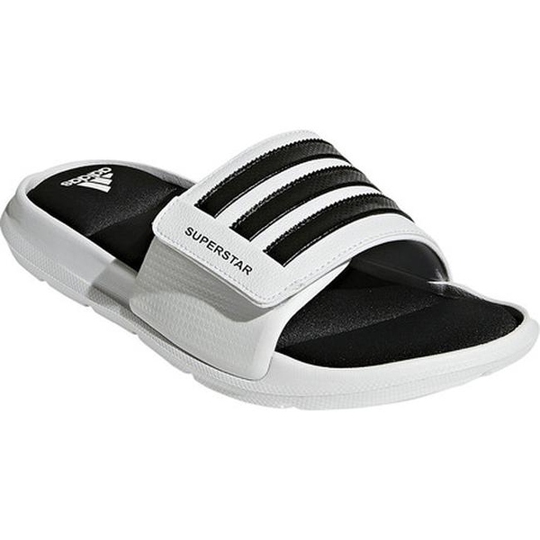 Shop adidas  Men s Superstar 5G Slide Sandal  White  Black 
