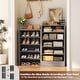 preview thumbnail 3 of 4, Freestanding 10-Tier Shoe Storage Cabinet,Narrow Wood Shoe Rack Shoe Organizer,Sturdy Closet Organizer Open Display Cabinet