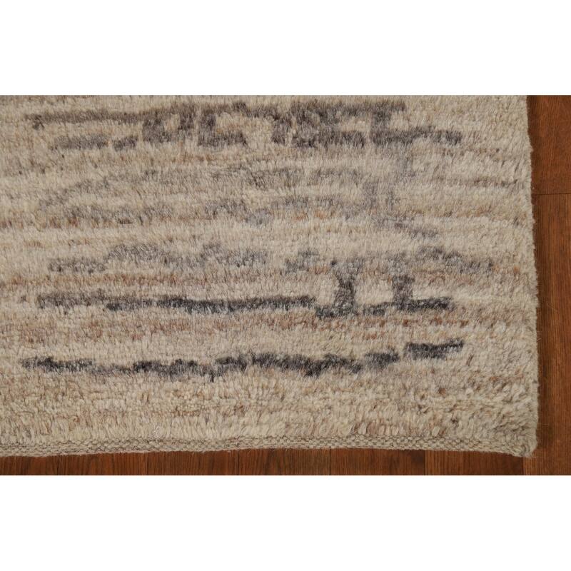 Earth Tone Moroccan Oriental Accent Rug Handmade Wool Carpet - 2'0"x 3'0"