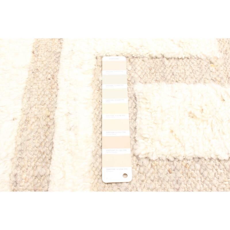 ECARPETGALLERY Hand-knotted Tangier Khaki Wool Rug - 5'4 x 7'9