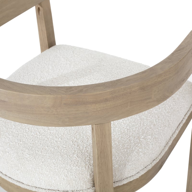 Ladieu Fabric and Wood Tub Dining Chairs （Set of 2）by Christopher Knight Home
