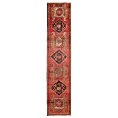 ECARPETGALLERY Hand-knotted Konya Anatolian Red Wool Rug - 2'10 x 13'5