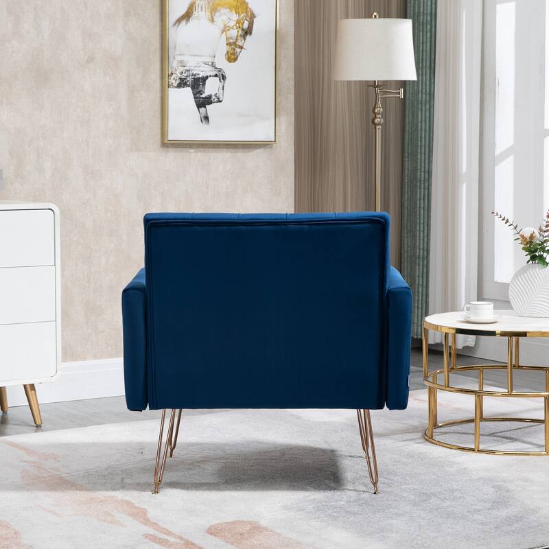 Modern Velvet Single Reading Chairs with Arm Set of 2