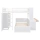 preview thumbnail 6 of 31, Full Size Loft Bunk Bed with Twin Stand-alone Bed, Shelves, Desk and Wardrobe