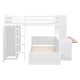 preview thumbnail 6 of 12, Multifunctional Design Loft Bed with Ladder, Wardrobe, Desk and Bookshelves, Full size, White
